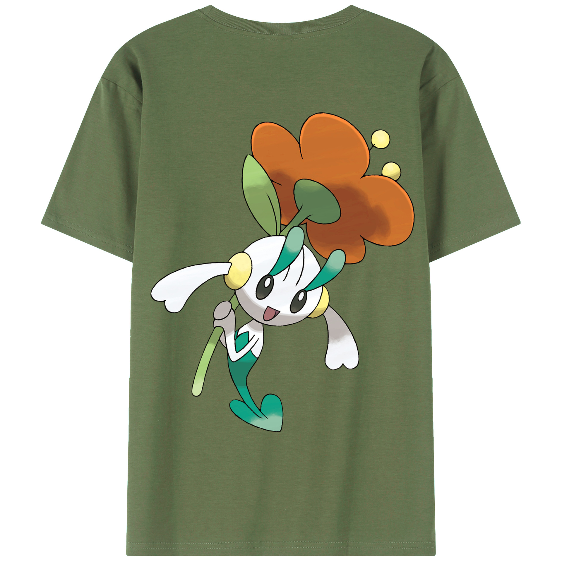（画像用） ポケットモンスター Pokémon 綿100％ メンズ半袖Tシャツ（バックプリント） 通気性